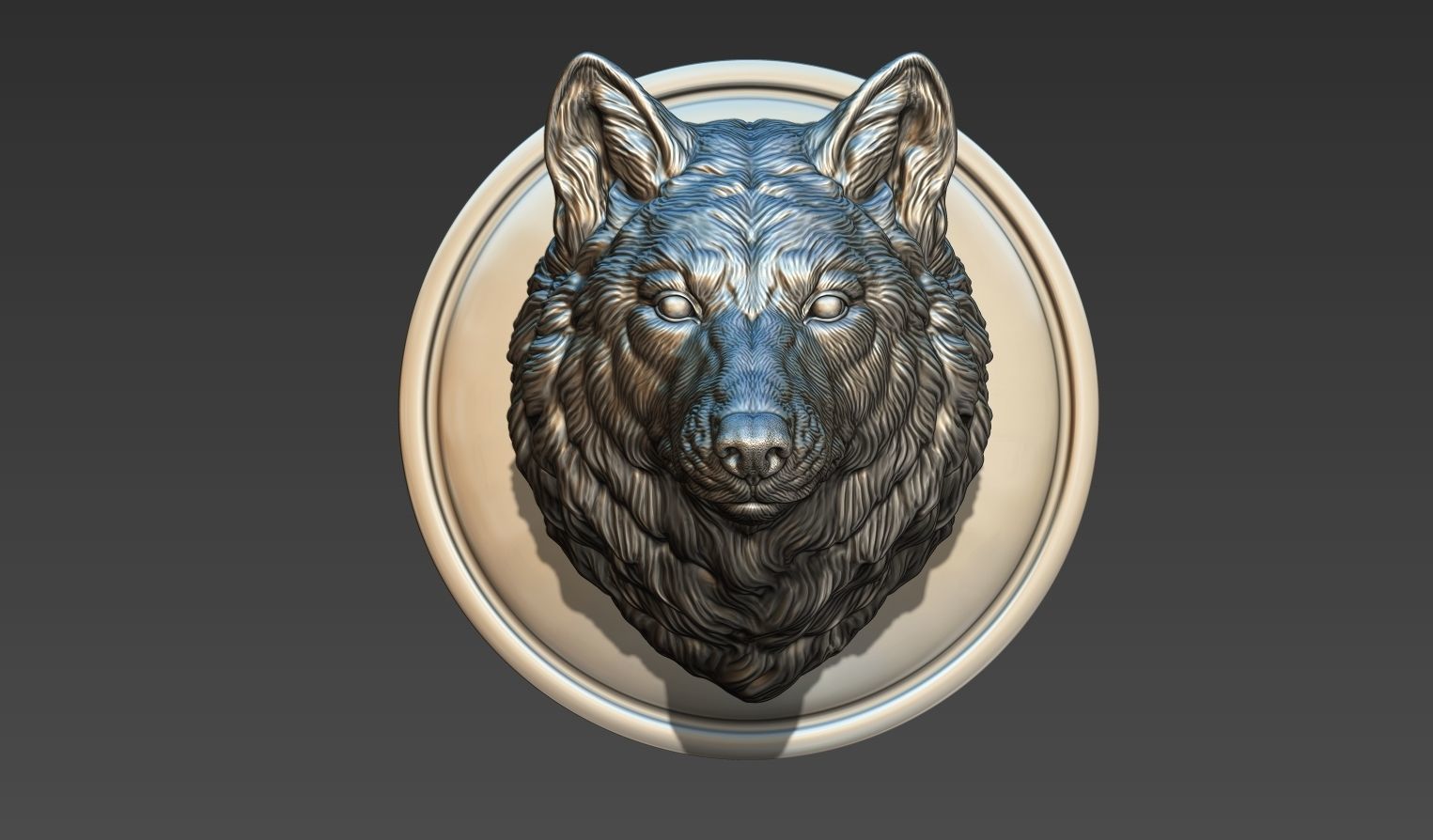 Wolf head without a grin 3D print model_14