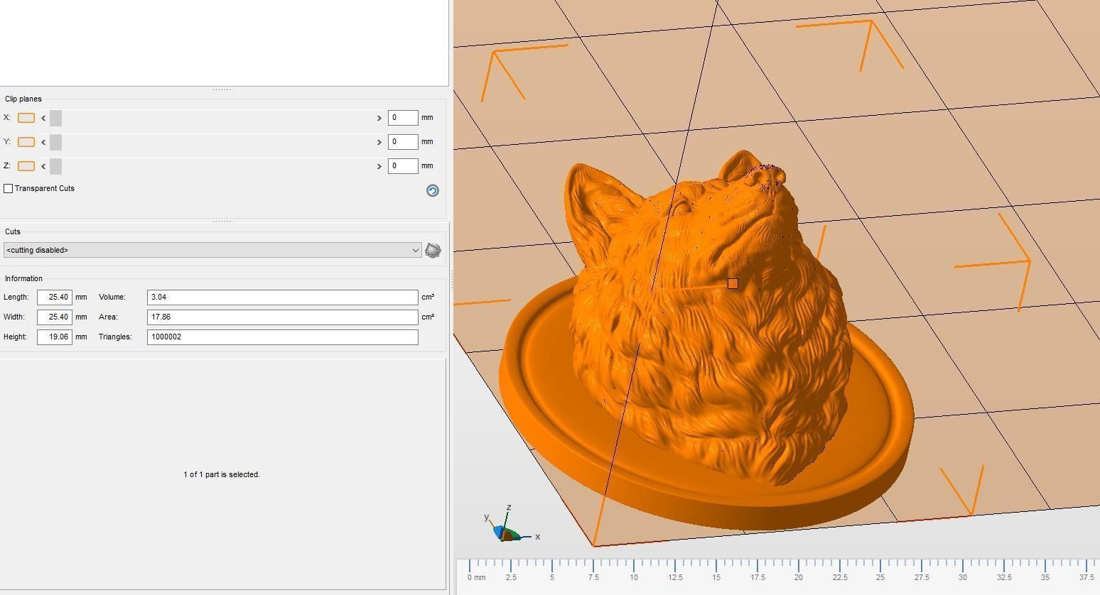 Wolf head without a grin 3D print model_28
