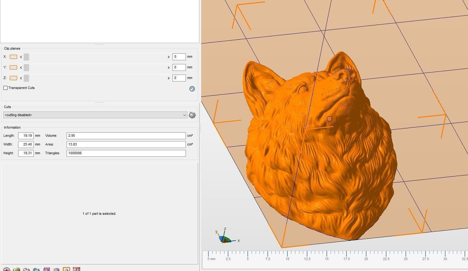 Wolf head without a grin 3D print model_27