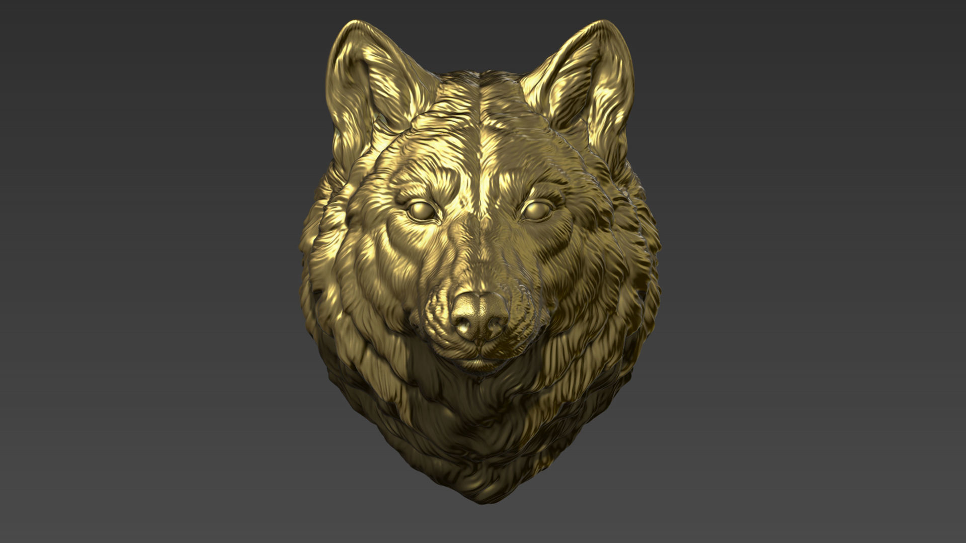 Wolf head without a grin 3D print model_21