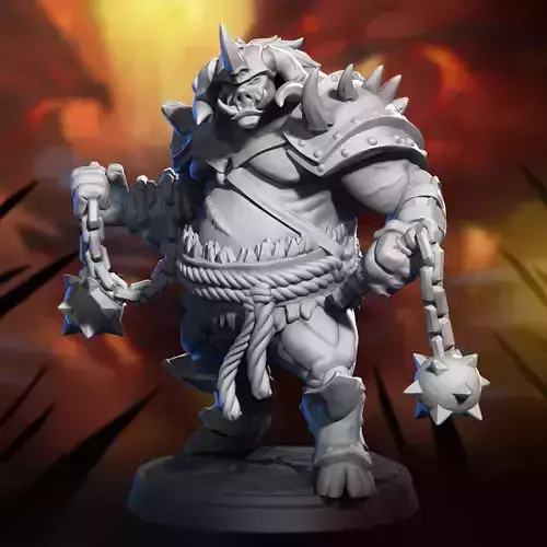 The Orc King Boss 3D print model