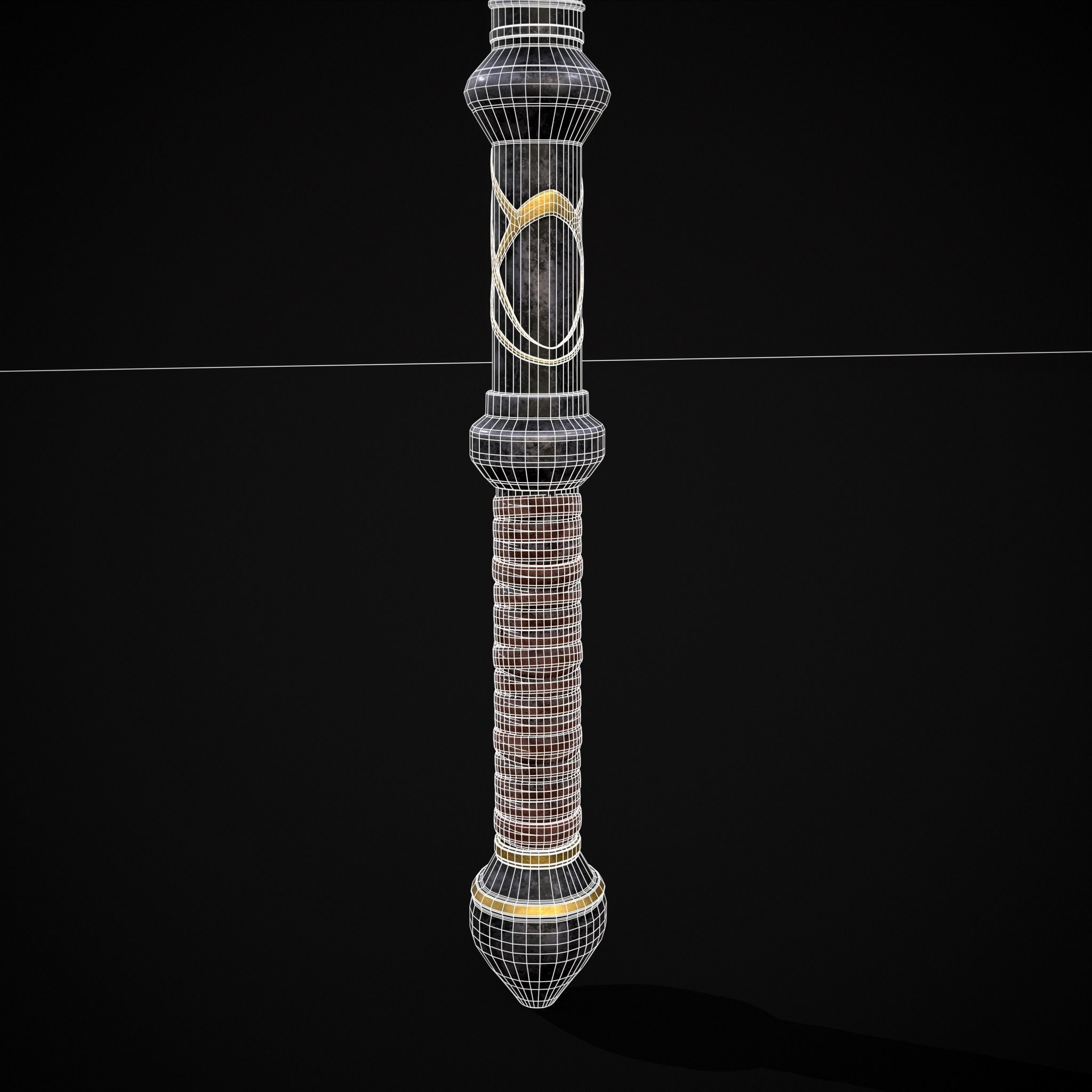 Fantasy Urnes Style Viking War Axe Low-poly 3D model_10