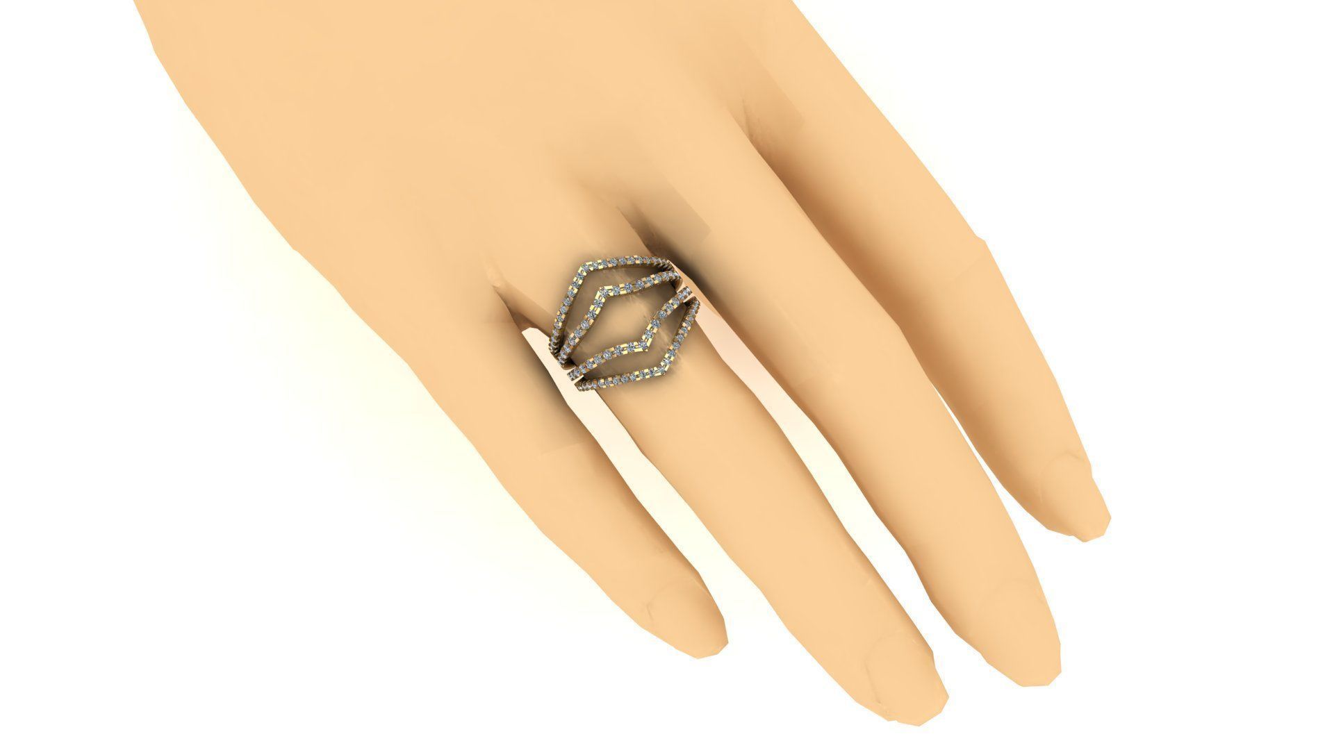 ring V Anel V 3D model_2