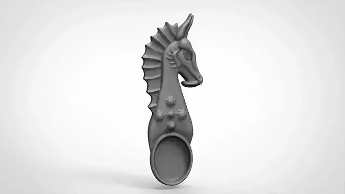 3d horse wooden spoon 3d printable