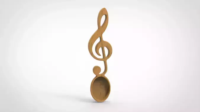 3d music wooden spoon 3d printable