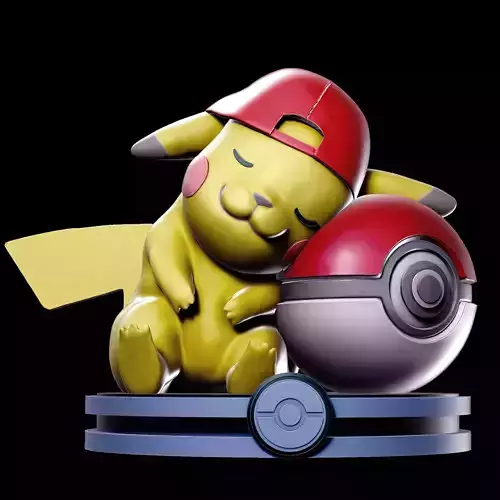 Pikachu homenaje Fant Art  3D print model