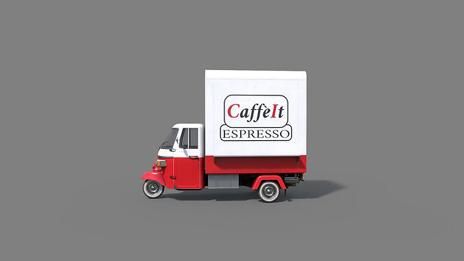Food Truck Low-poly 3D model 4
