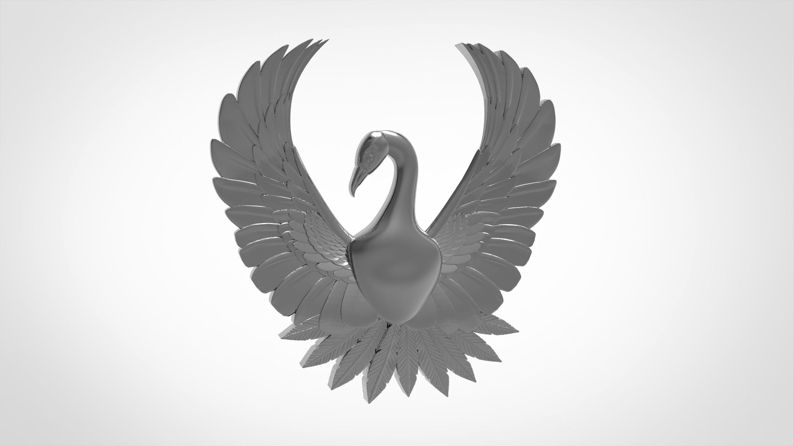 Phenoix pendant 3D print model_1