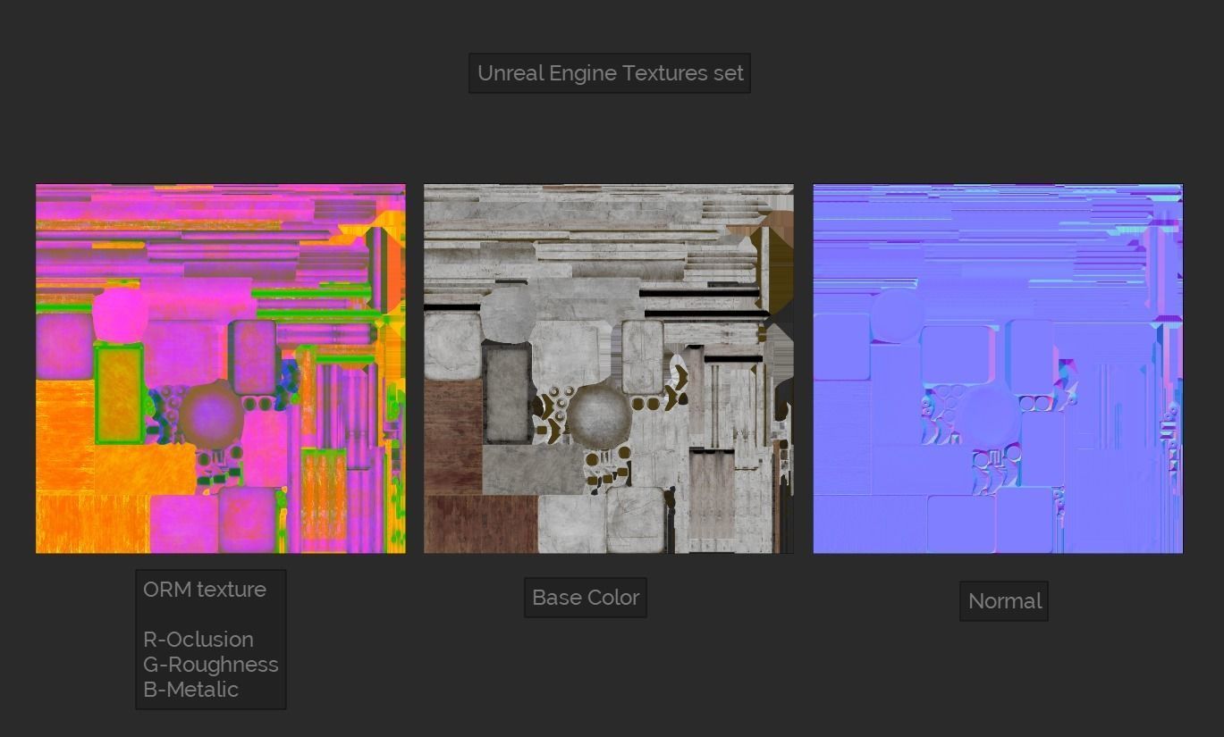 Abandoned Hospital Propses Set Low-poly 3D model_12
