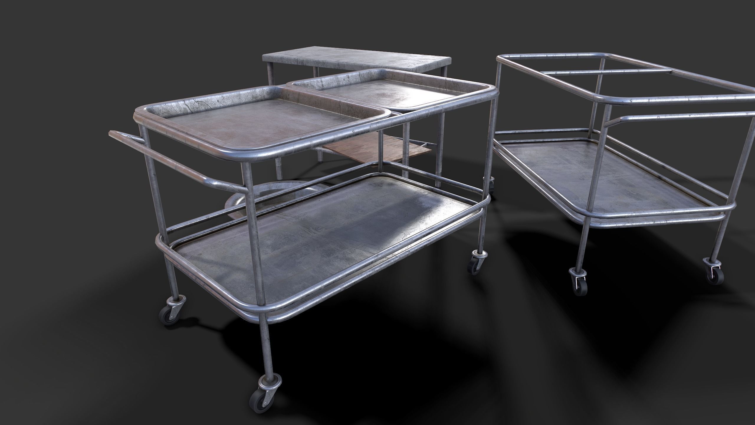 Abandoned Hospital Propses Set Low-poly 3D model_4