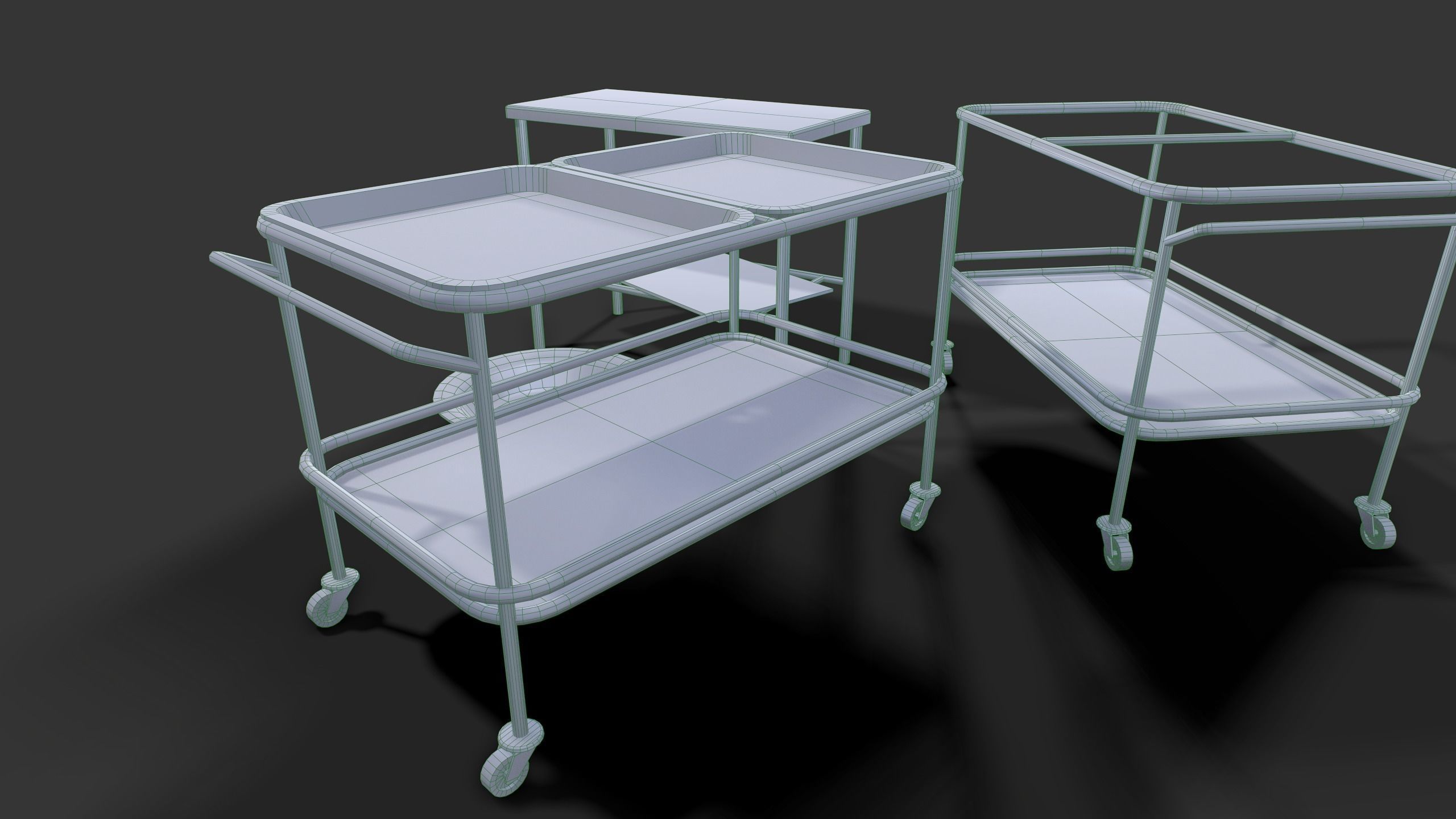 Abandoned Hospital Propses Set Low-poly 3D model_5