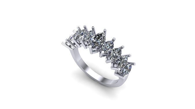 Anel navete marquise 3D print model