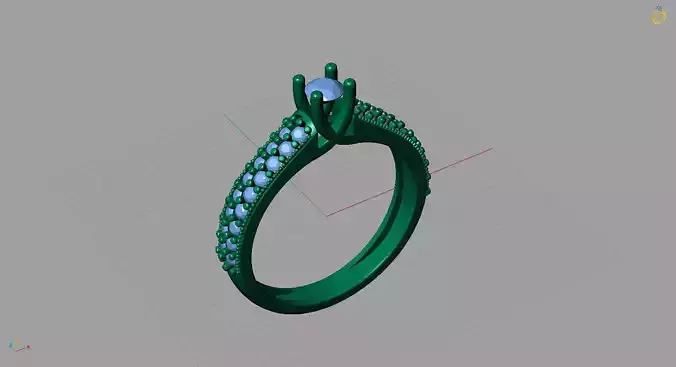 Anel solitario diamante