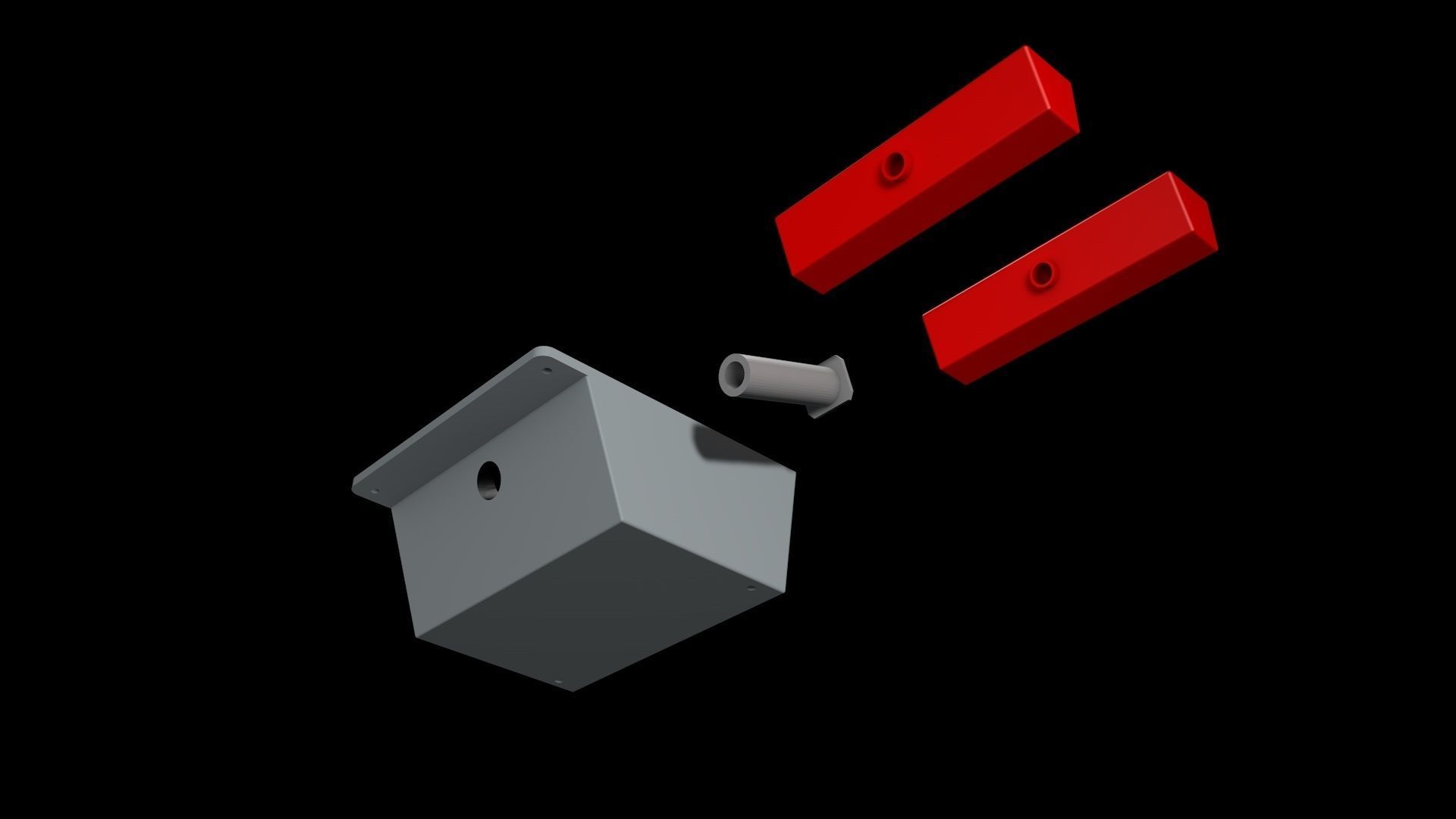 EMBRAER E1 OVERHEAD - DUMMY FIRE LEVER MECHANISM 3D print model_3
