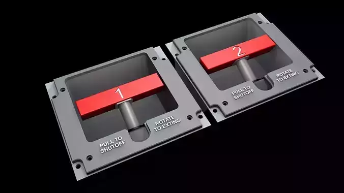 EMBRAER E1 OVERHEAD - DUMMY FIRE LEVER MECHANISM