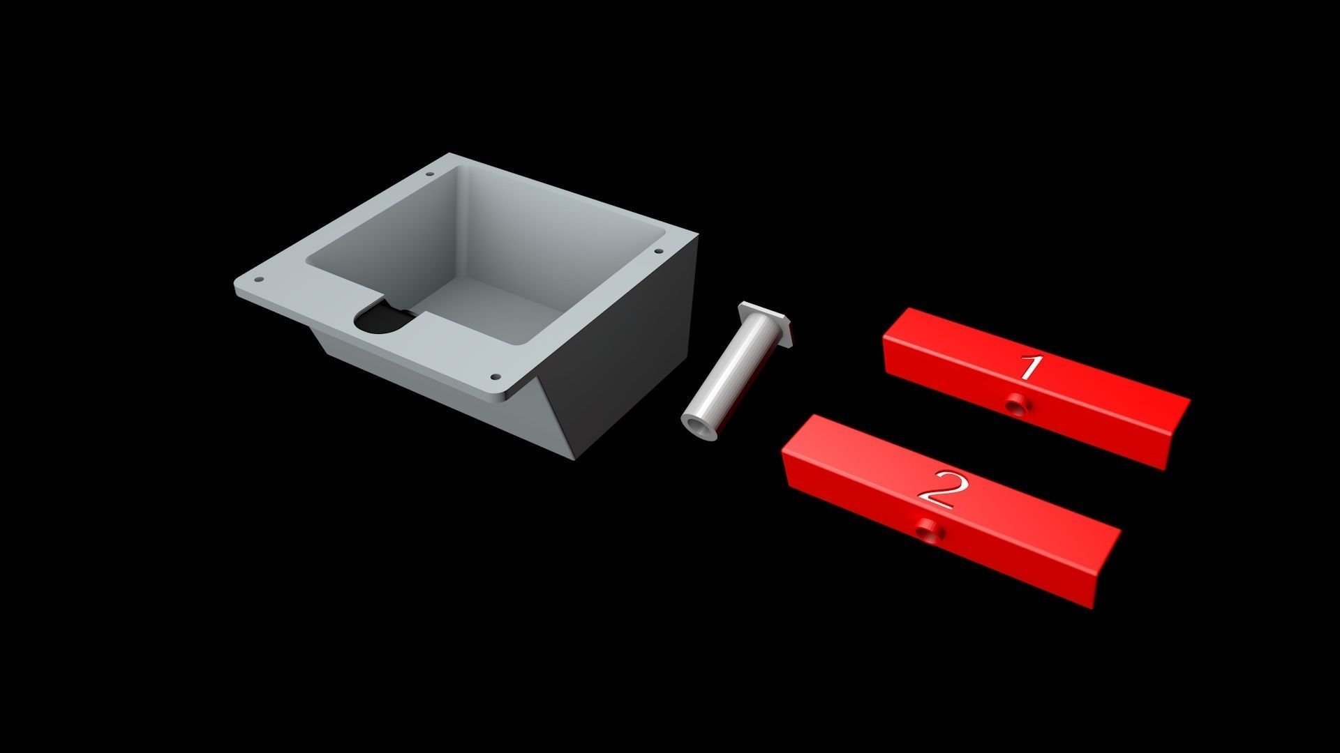 EMBRAER E1 OVERHEAD - DUMMY FIRE LEVER MECHANISM 3D print model_1