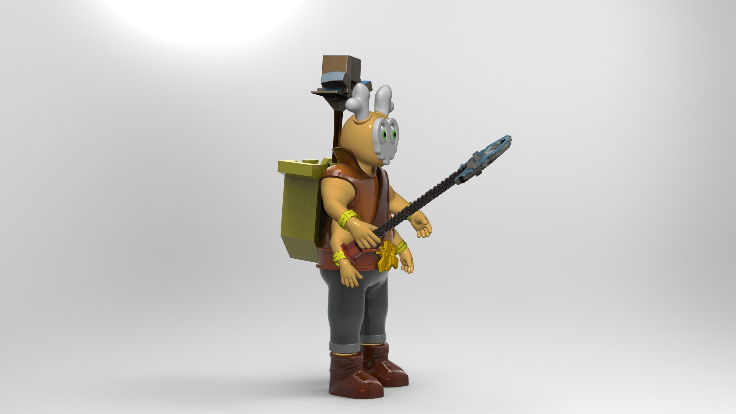 Skeleton Four Arms warrior 3d printable model 3D print model_2