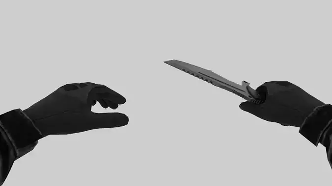 Fps knife animations Low-poly 3D model