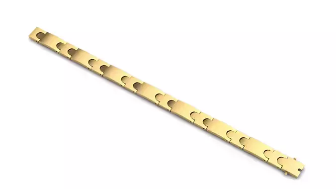Bracelete gold bracelet with holes