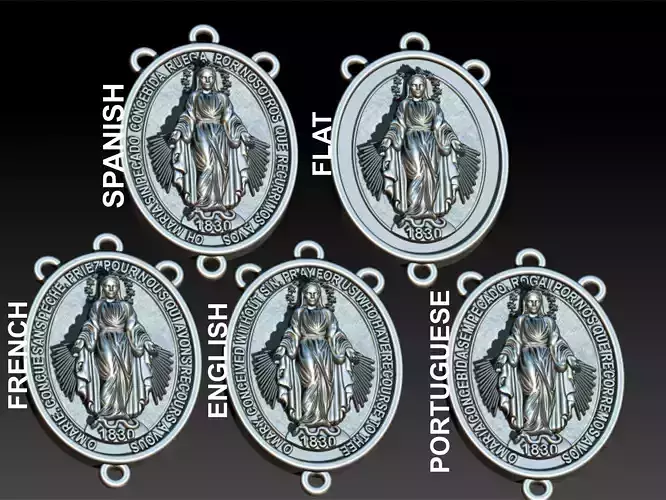 Milagrosa - Our Lady of Grace Rosary ALL LANGUAGES Colection 3D print model