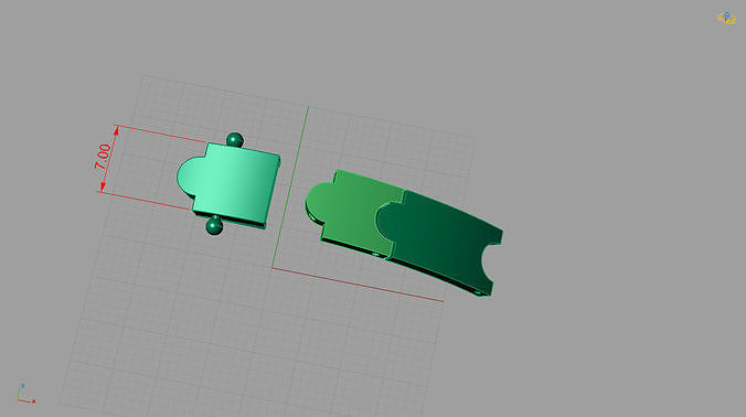 Bracelete piece of metal 3D print model