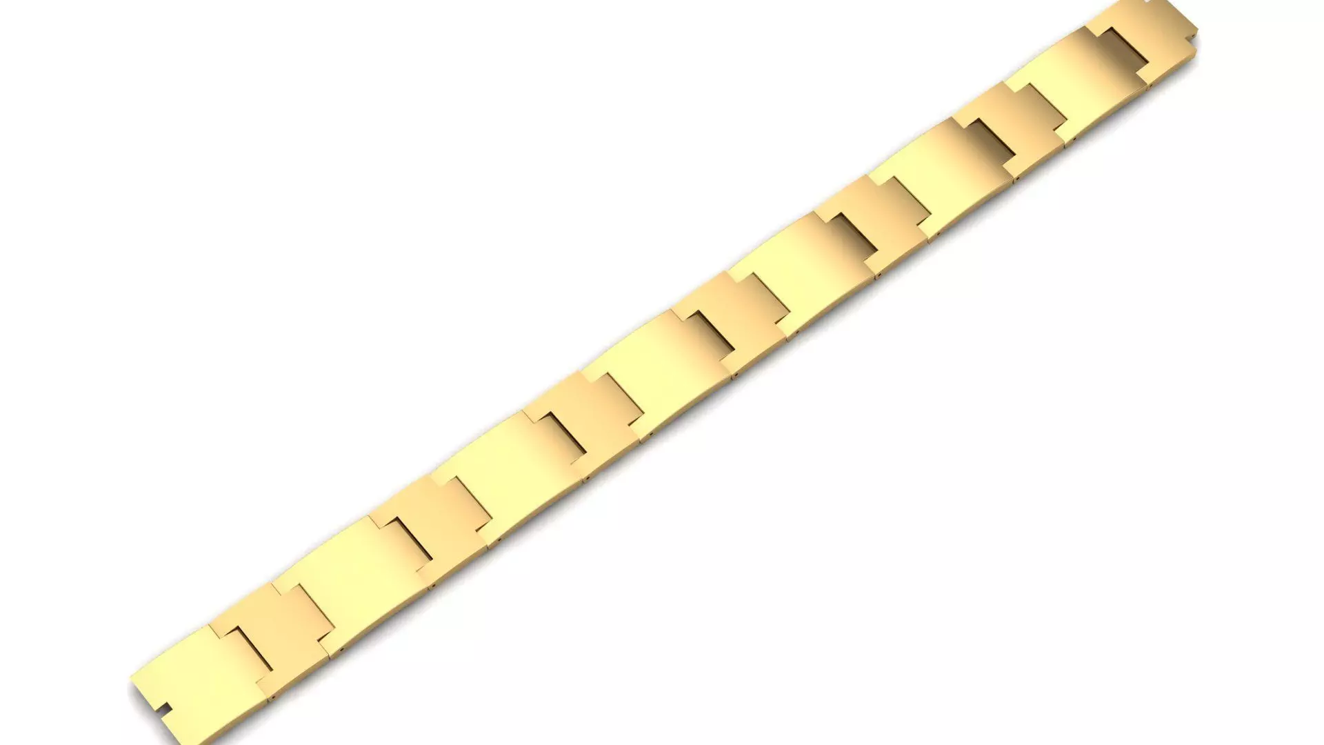 Bracelete gold plated stainless steel bracelet 3D print model