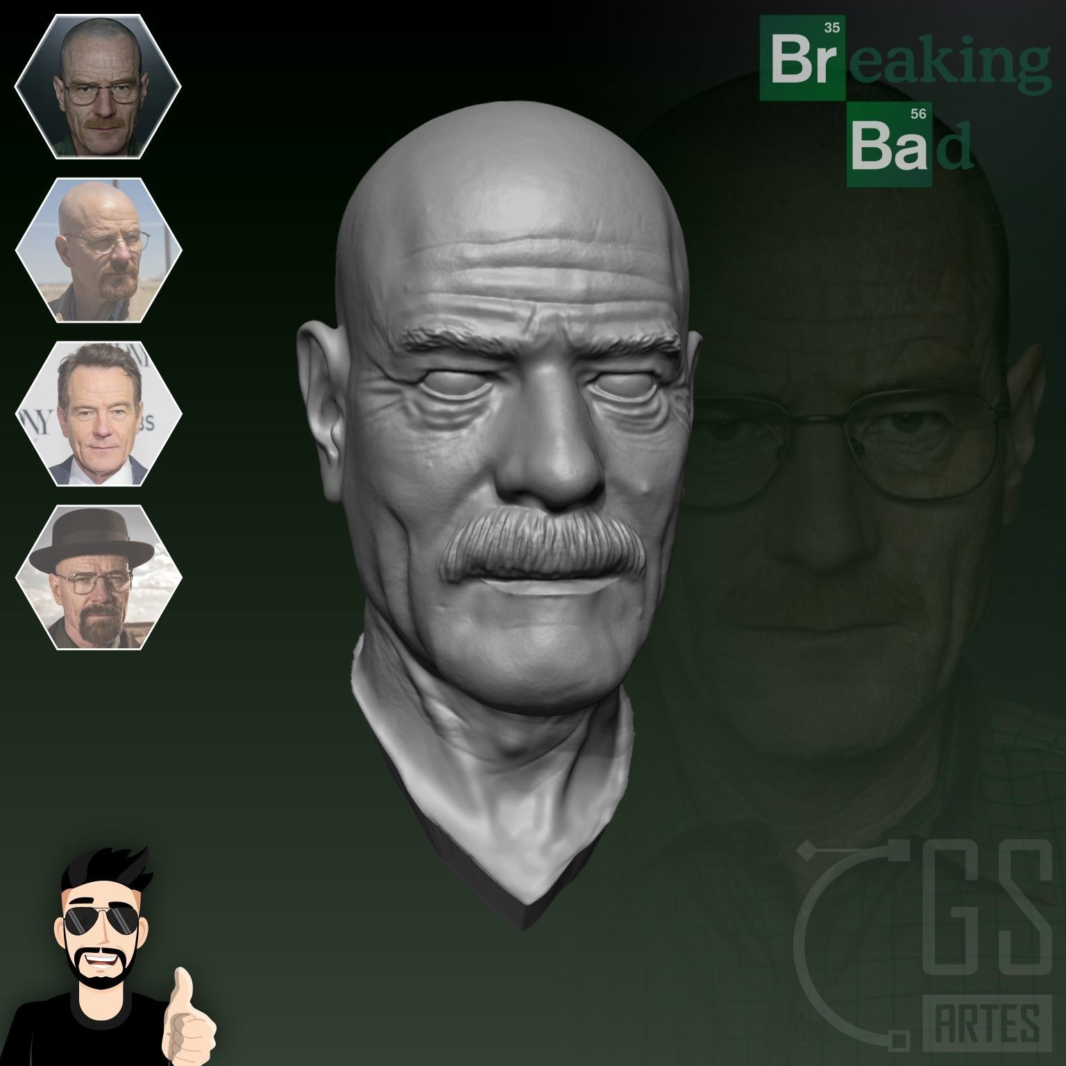 WALTER WHITE - BREAKING BAD 3D print model_1