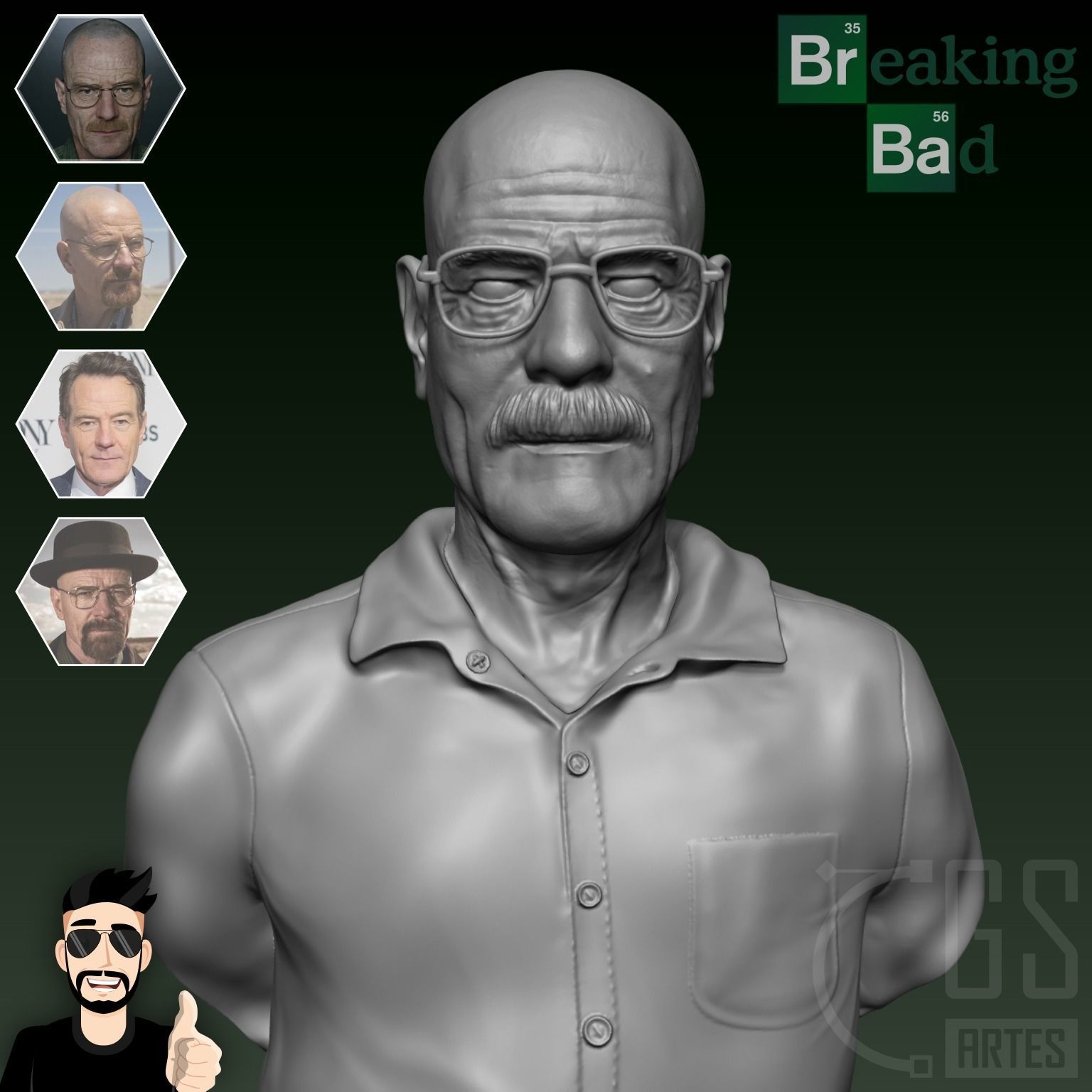 WALTER WHITE - BREAKING BAD 3D print model_6