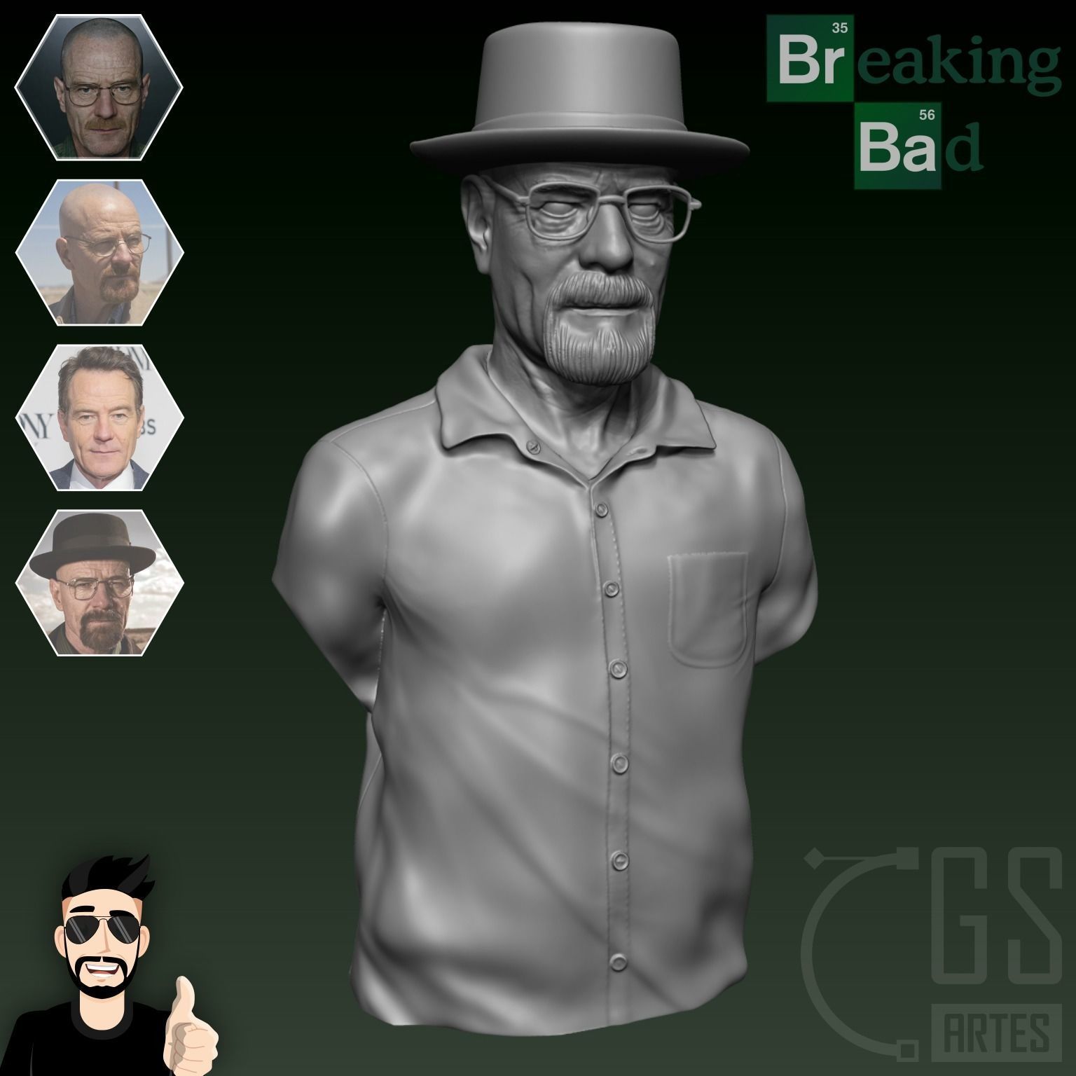 WALTER WHITE - BREAKING BAD 3D print model_4