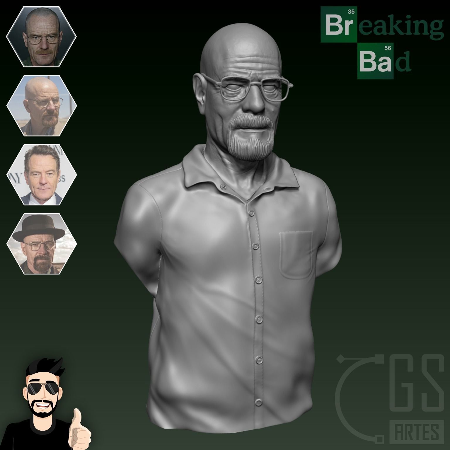 WALTER WHITE - BREAKING BAD 3D print model_2