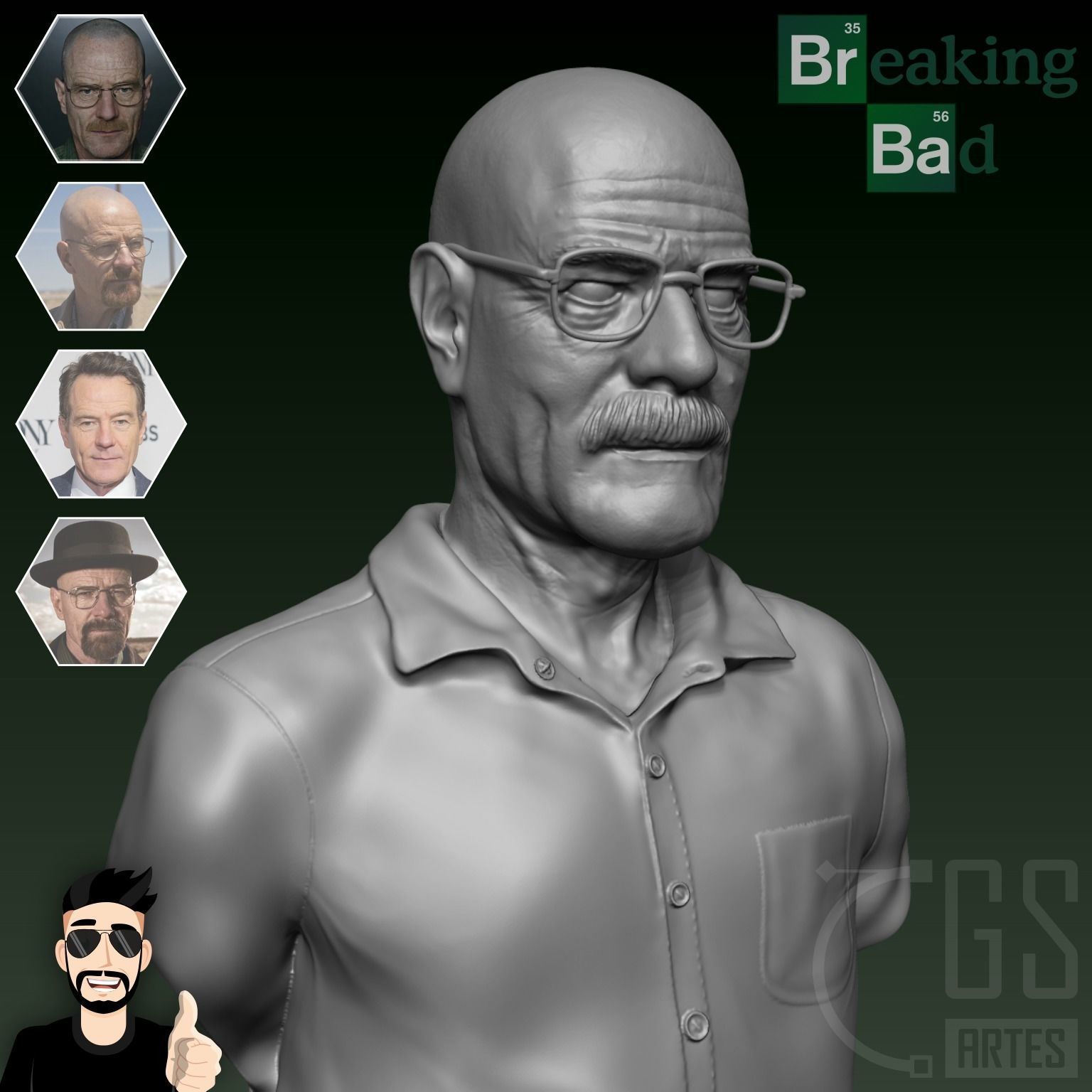 WALTER WHITE - BREAKING BAD 3D print model_5