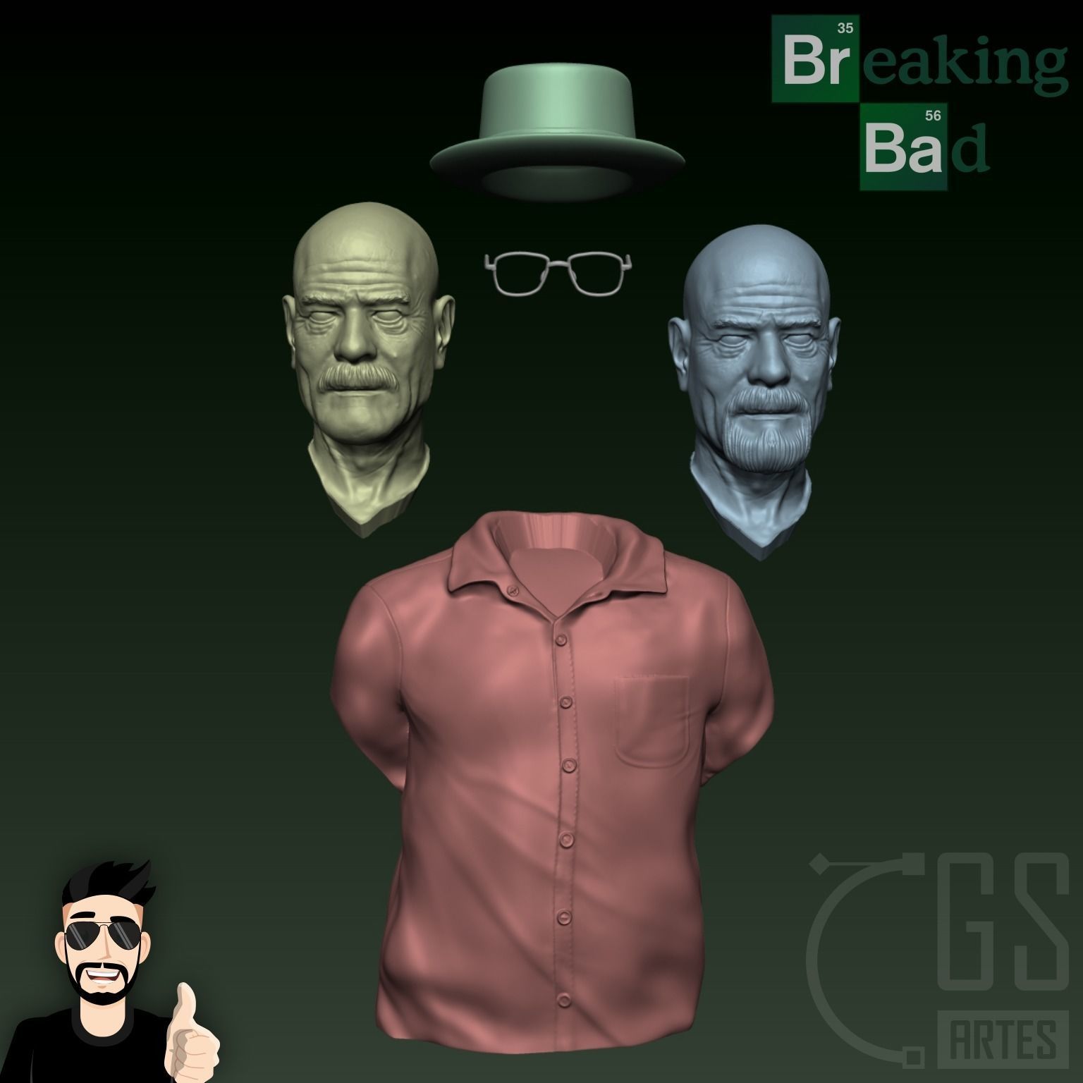 WALTER WHITE - BREAKING BAD 3D print model_3