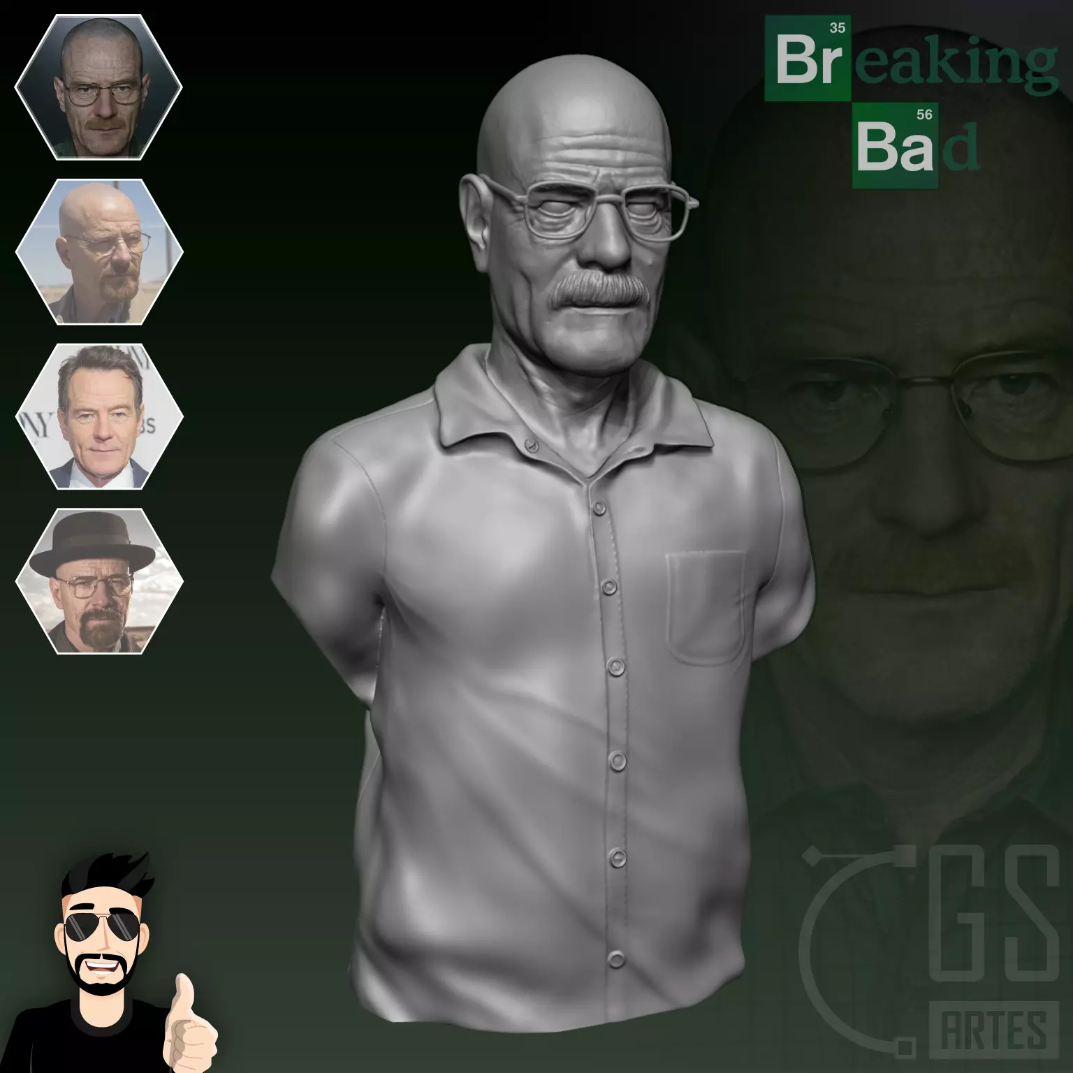 WALTER WHITE - BREAKING BAD 3D print model_0