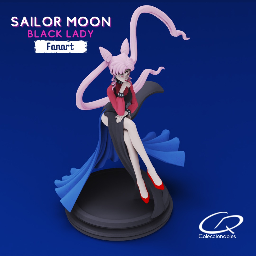 Sailor moon - Black Lady figure 3D print model_2