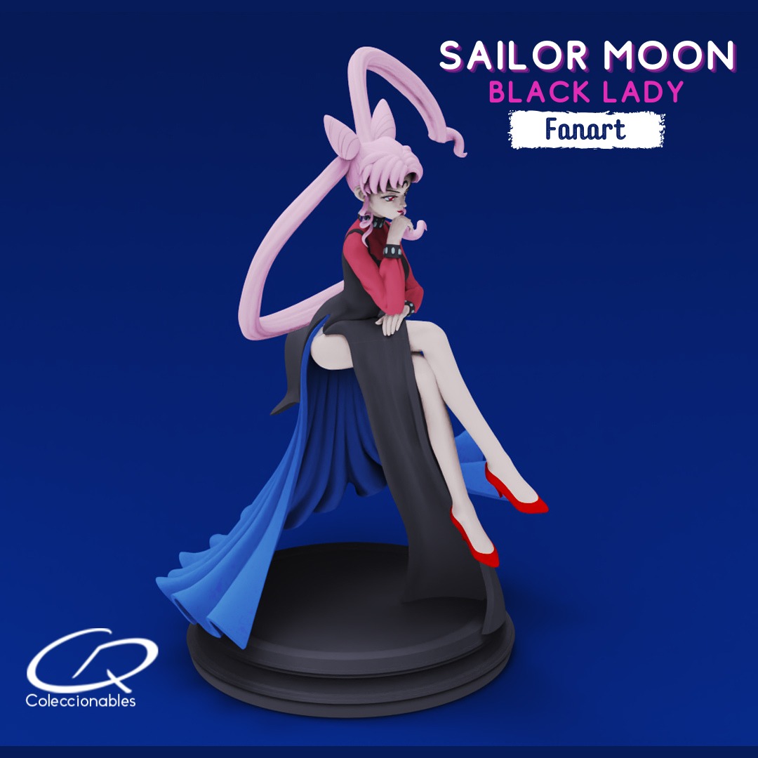 Sailor moon - Black Lady figure 3D print model_9