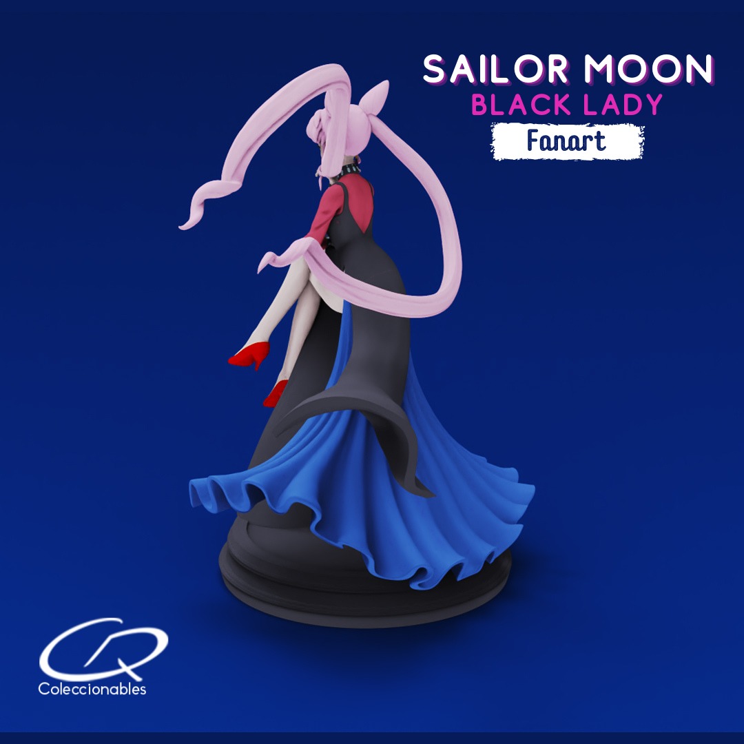 Sailor moon - Black Lady figure 3D print model_5