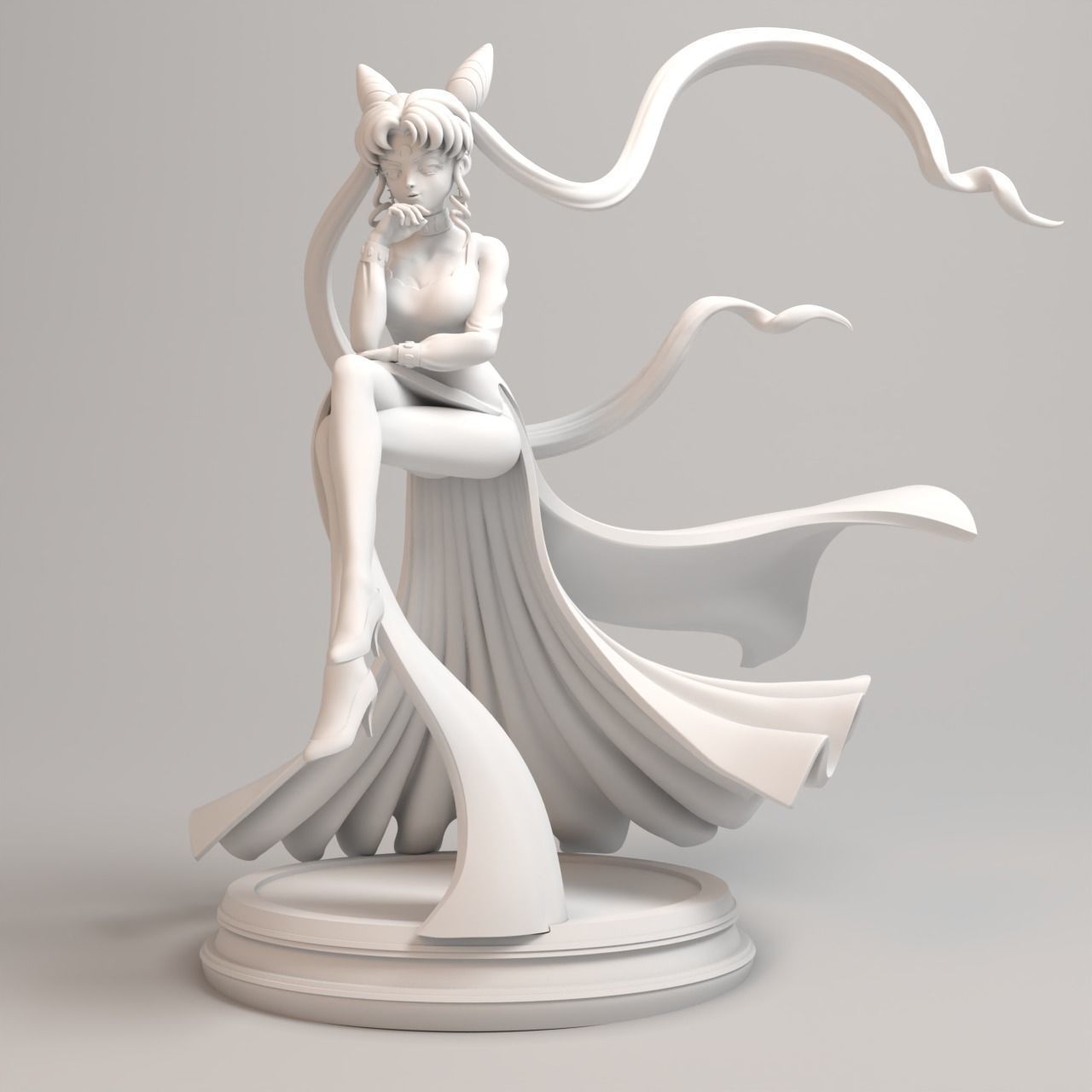 Sailor moon - Black Lady figure 3D print model_12