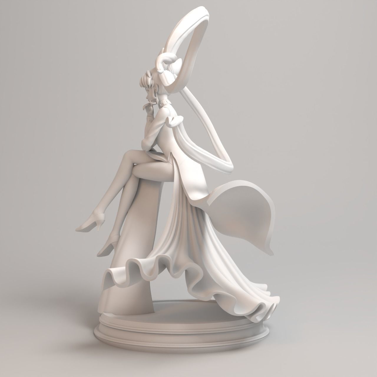 Sailor moon - Black Lady figure 3D print model_16