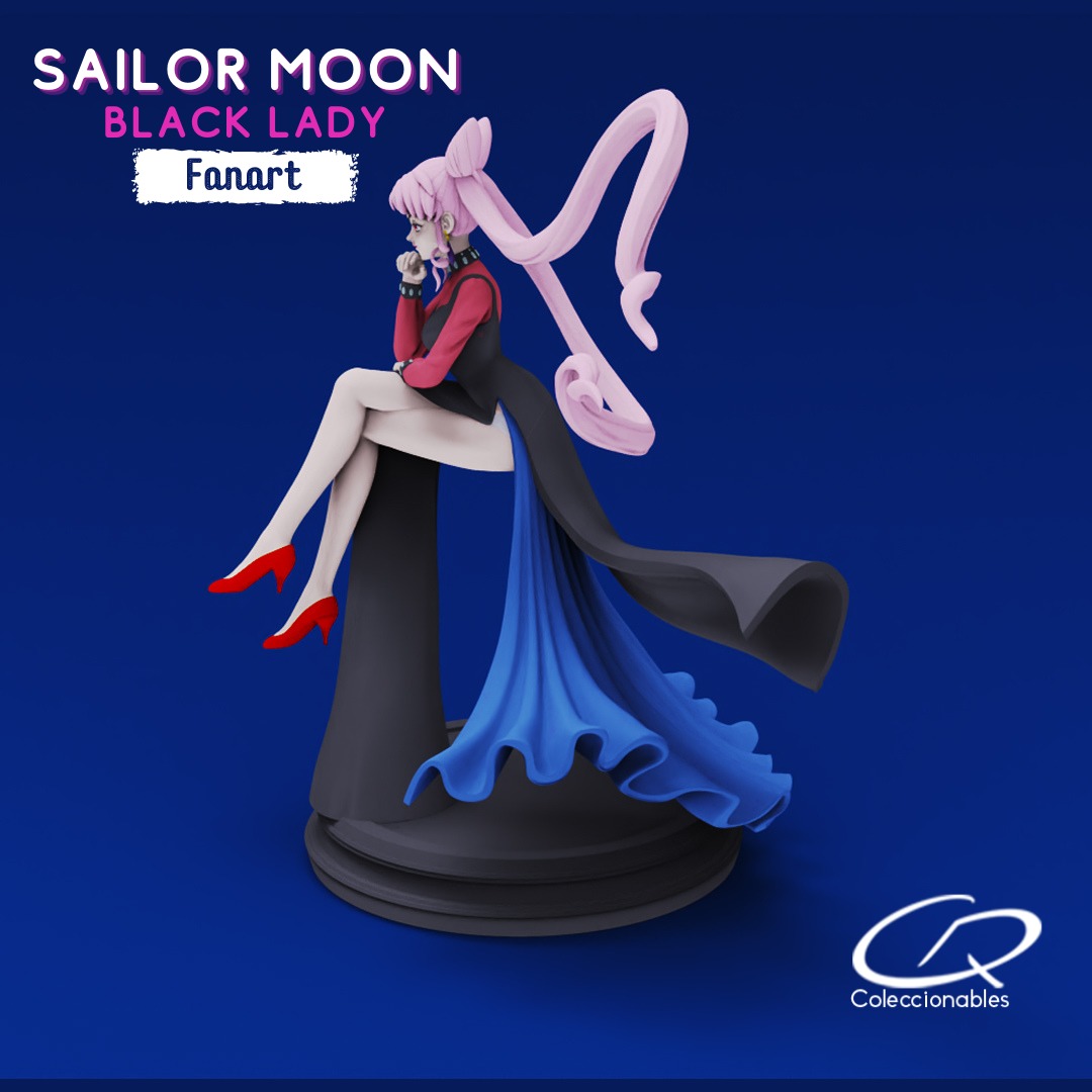 Sailor moon - Black Lady figure 3D print model_10