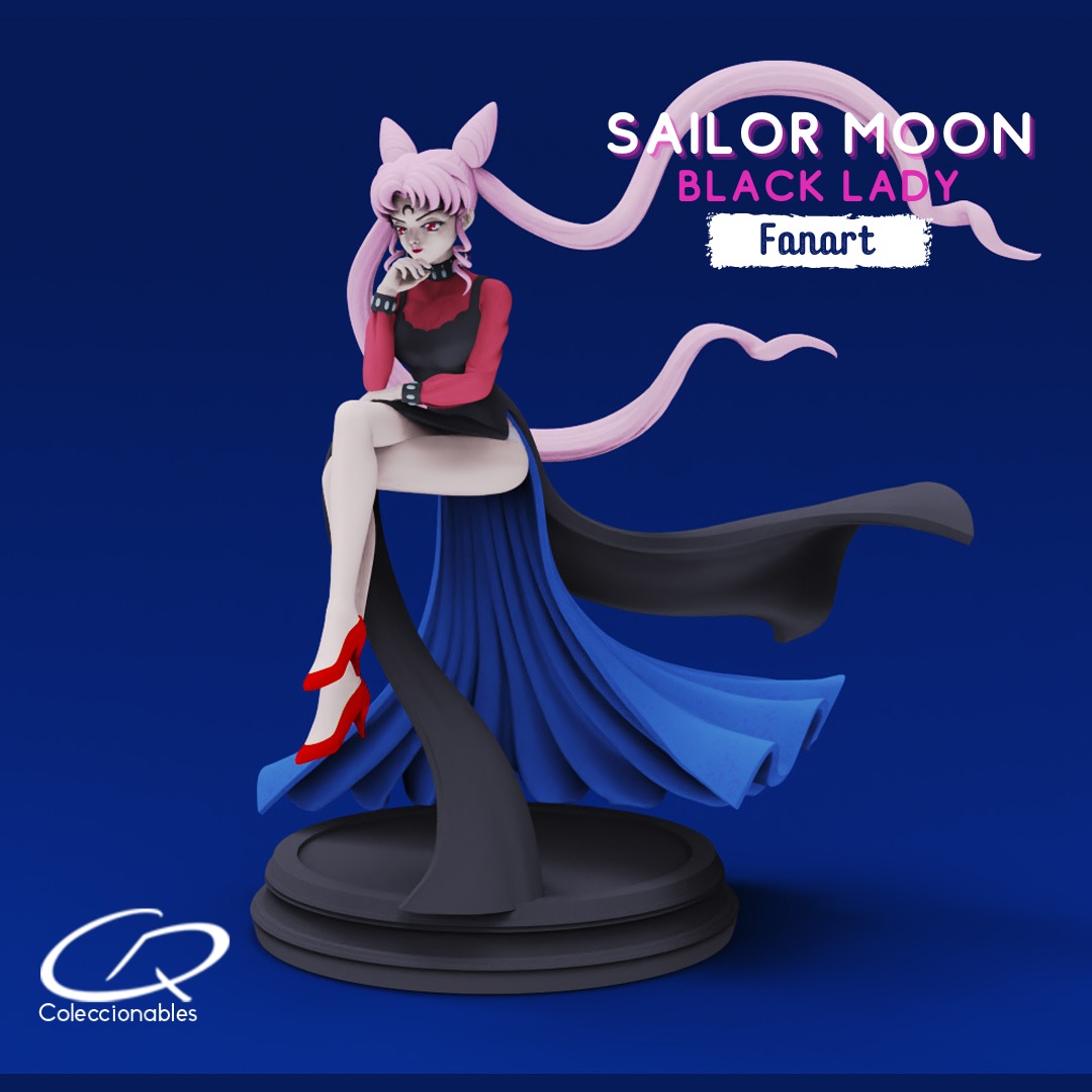 Sailor moon - Black Lady figure 3D print model_8