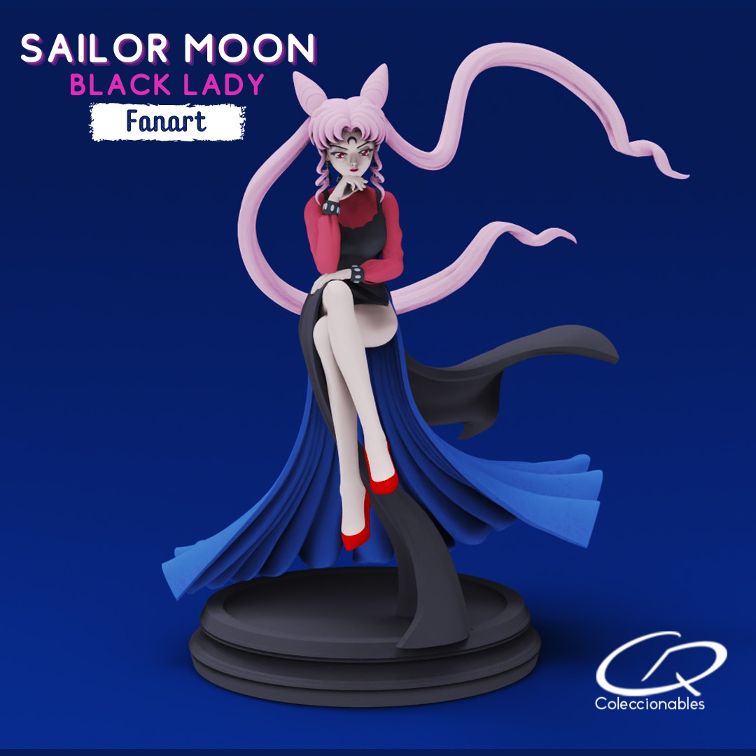 Sailor moon - Black Lady figure 3D print model_4