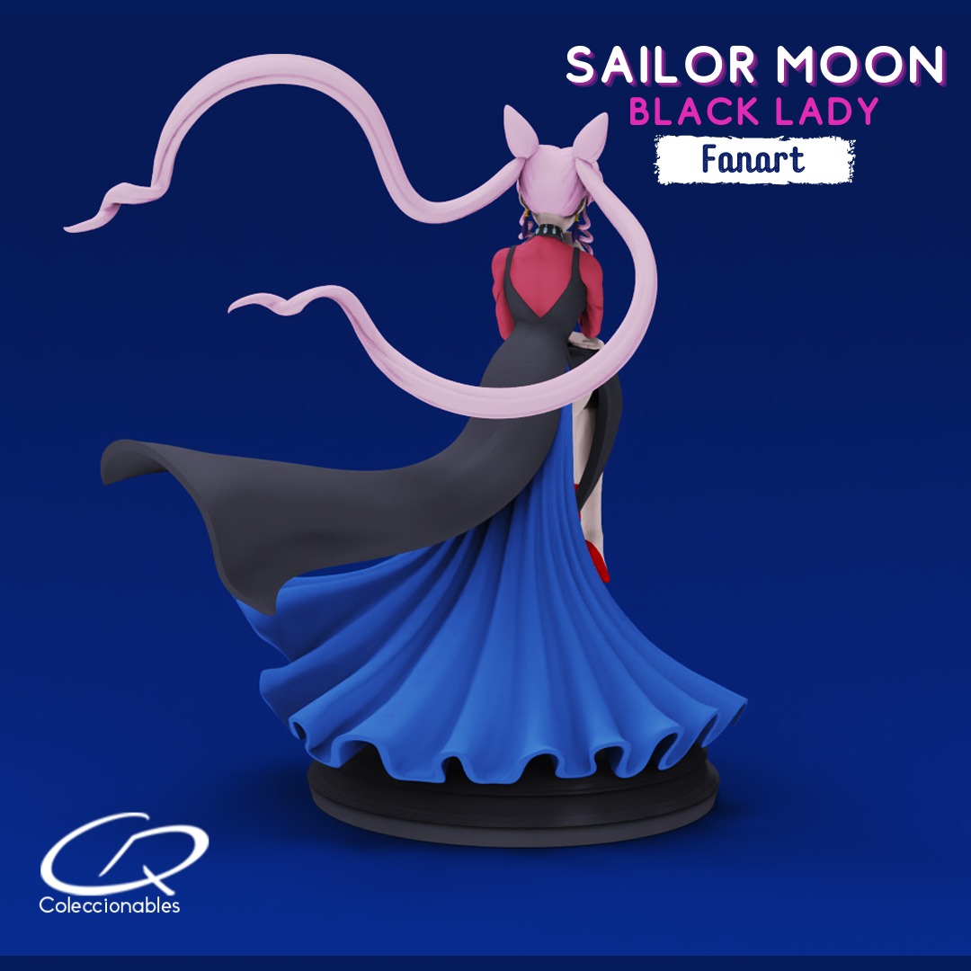 Sailor moon - Black Lady figure 3D print model_3