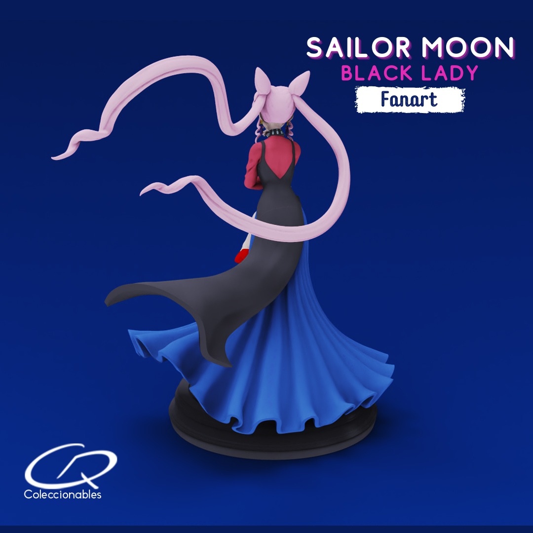 Sailor moon - Black Lady figure 3D print model_7