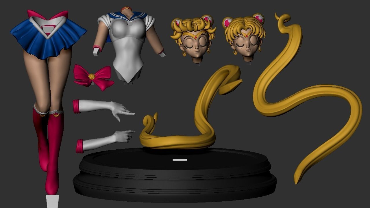 Sailor Moon - Serena figure 3D print model_1