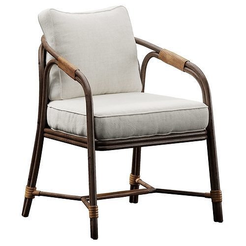 OJAI DINING CHAIR 3D model 2