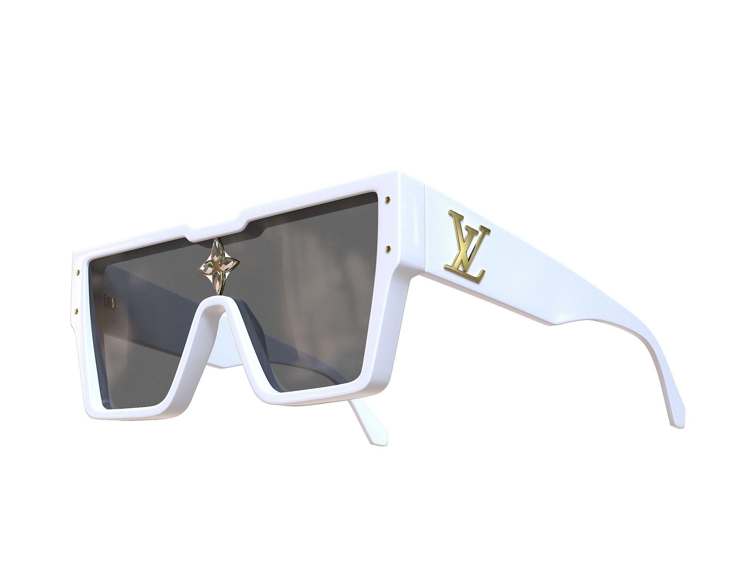 Louis Vuitton Cyclone Sunglasses Low-poly 3D model_5