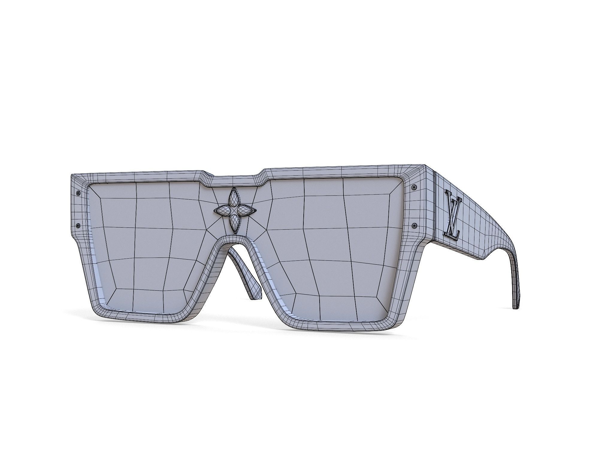 Louis Vuitton Cyclone Sunglasses Low-poly 3D model_12