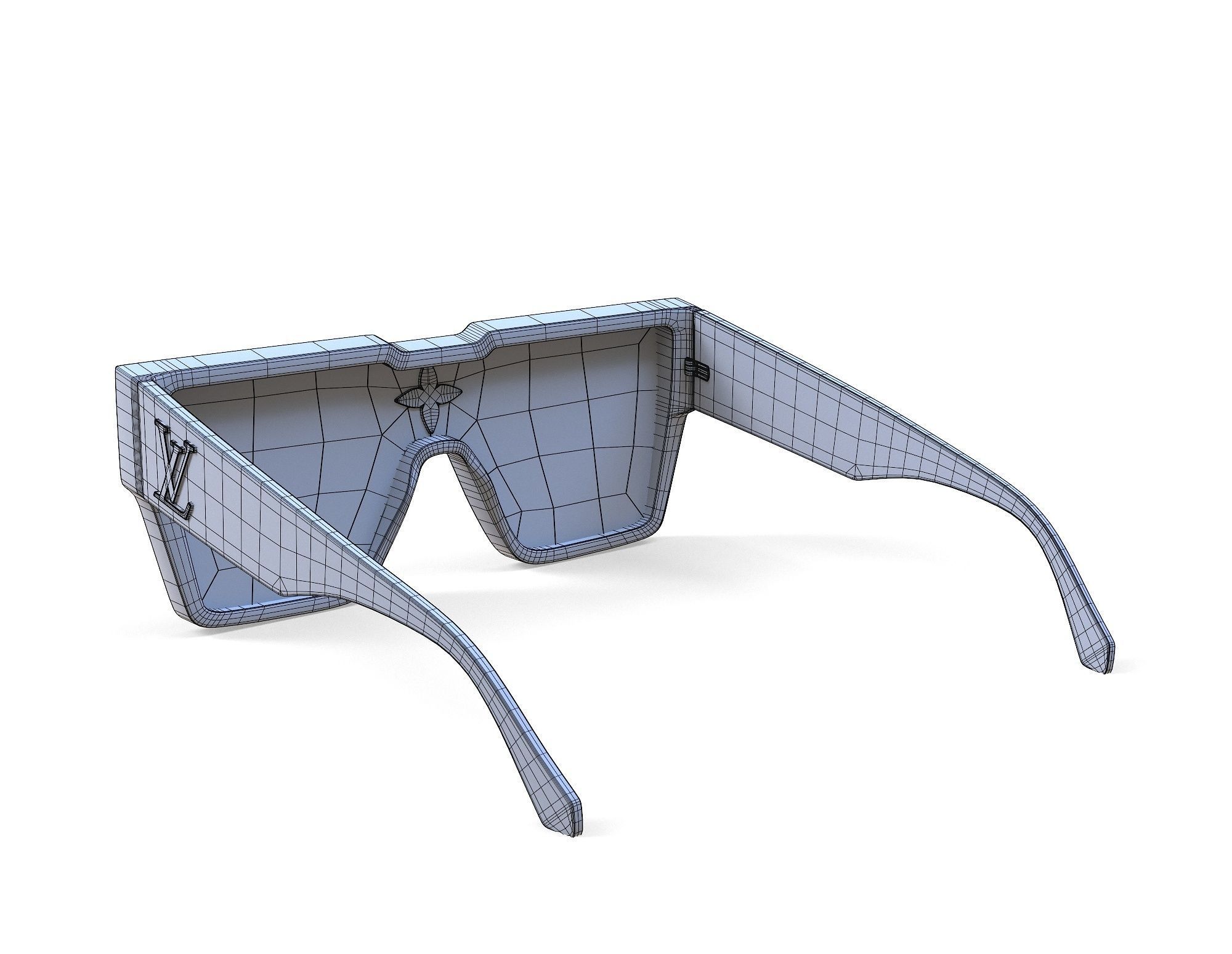Louis Vuitton Cyclone Sunglasses Low-poly 3D model_13