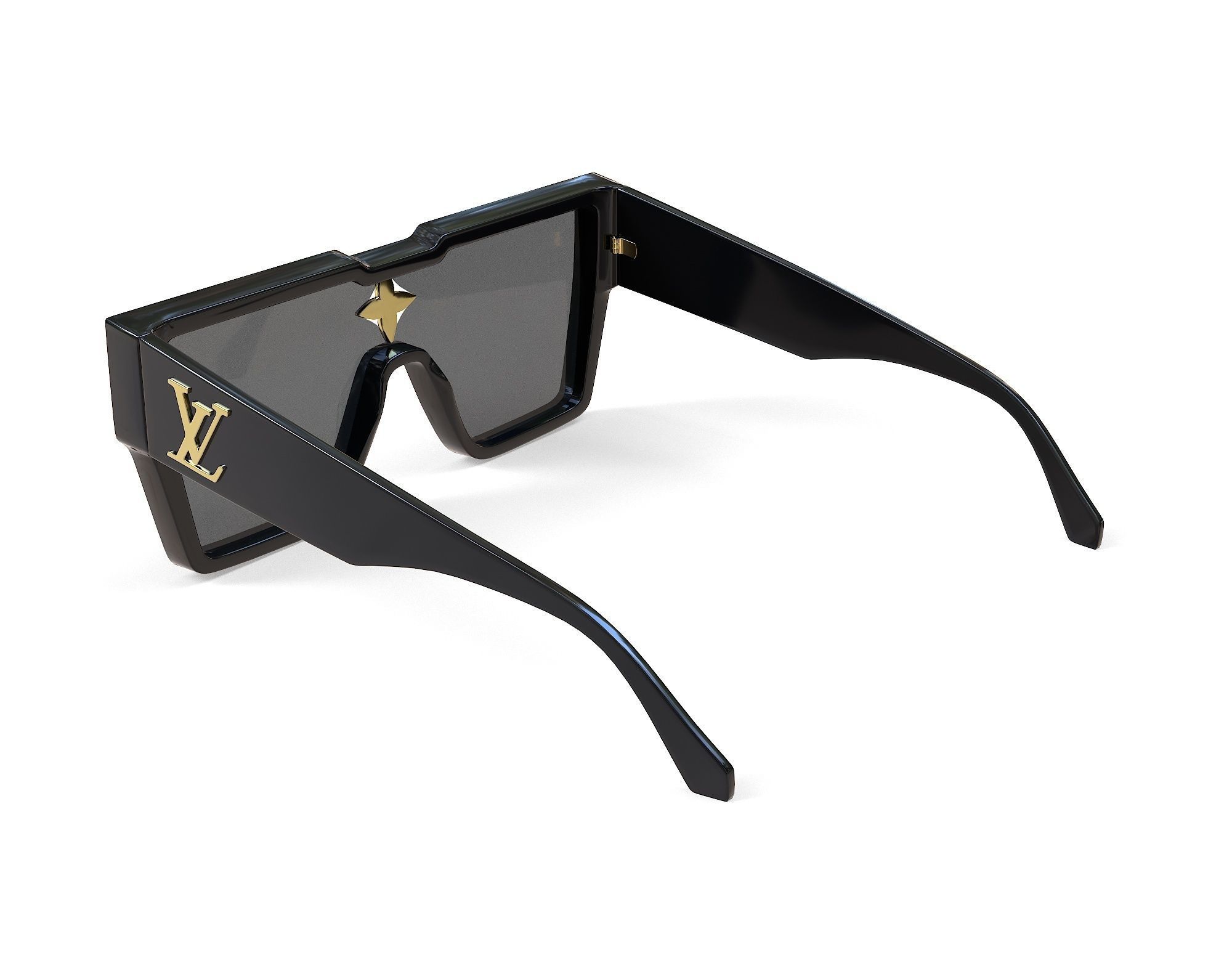 Louis Vuitton Cyclone Sunglasses Low-poly 3D model_7