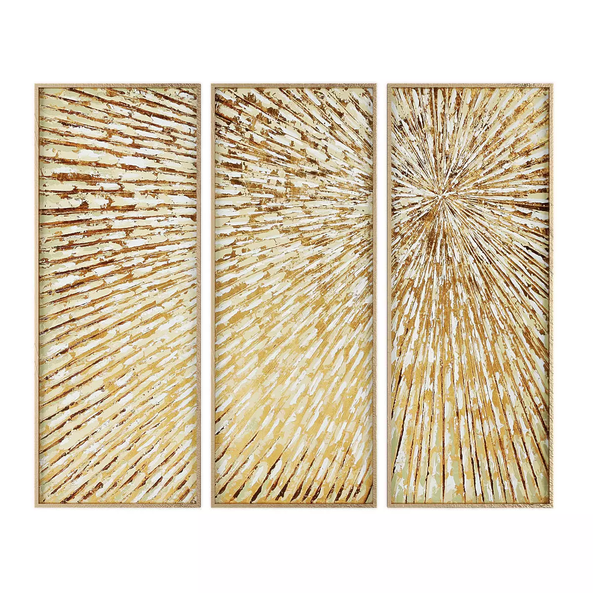 Art338 gold burst wall art Low-poly 3D model_0